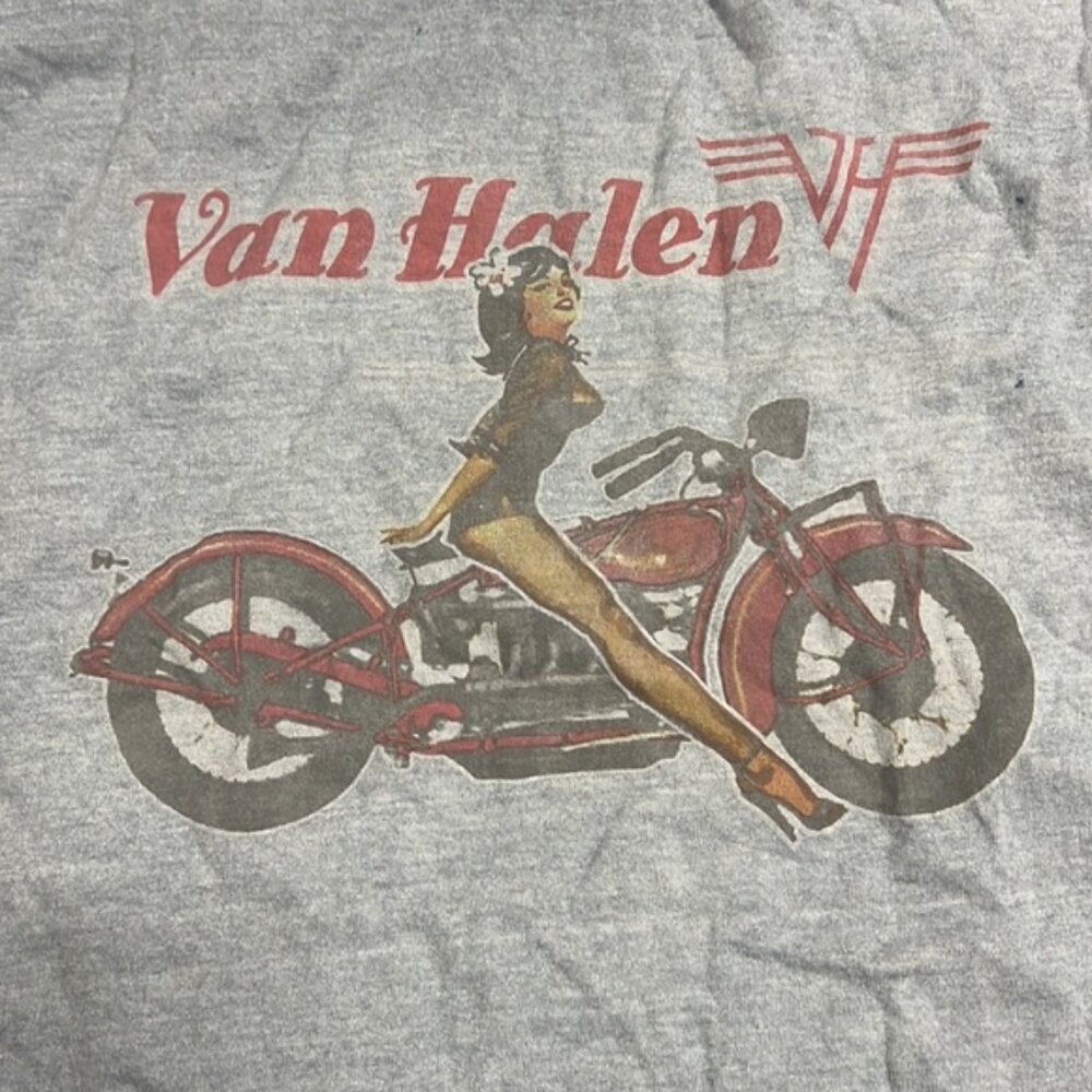 Van Halen Motorcycle Boxy Oversized Cropped Womens UO T-Shirt